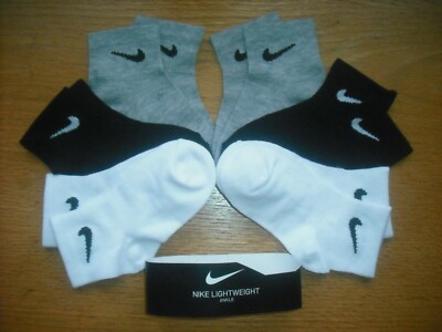 6prs White Black Gray Lightweight Sz:2t-3t