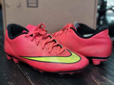 2014 Nike Mercurial FG Red/Yellow Soccer Cleat 661547-680