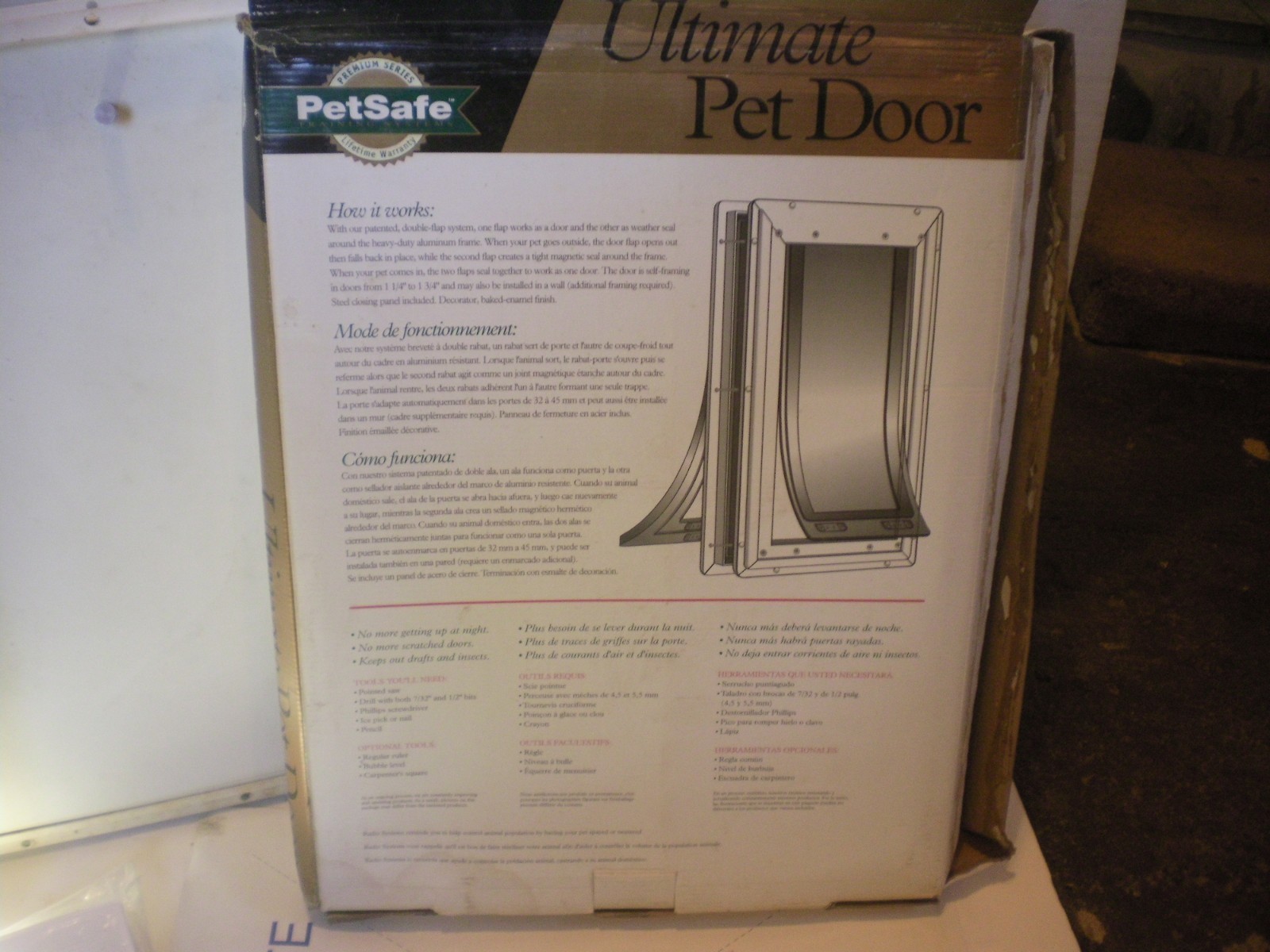 Petsafe Ultimate Pet Door Large White for Dogs up to 80lbs