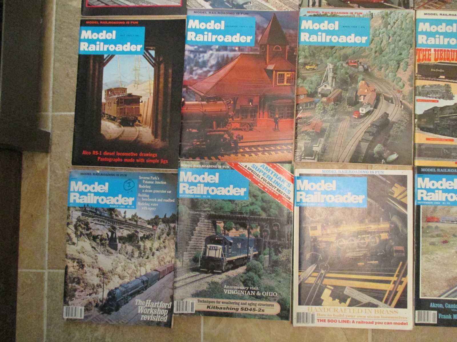 Model Railroader Railroad Trains Magazine incomplete 16 1/2 lbs 27 issues lot 3
