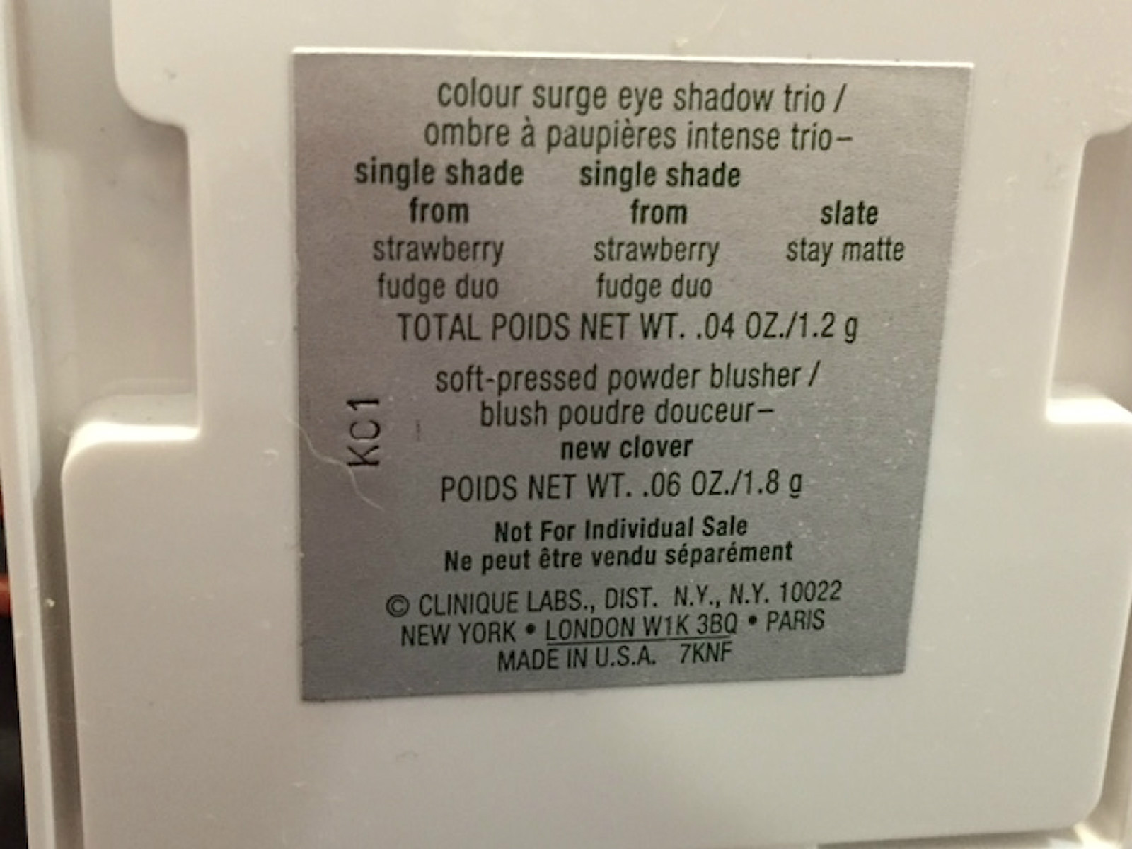 NEW CLINIQUE COLOUR SURGE EYE SHADOW TRIO AND BLUSHER IN MIRROR COMPACT