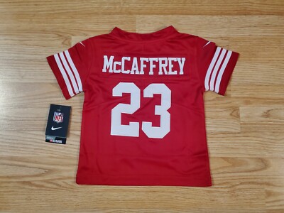 NWT ToddlerKids 2-3T 4-5T 6-7T SML San Francisco 49er Christian McCaffrey Jersey