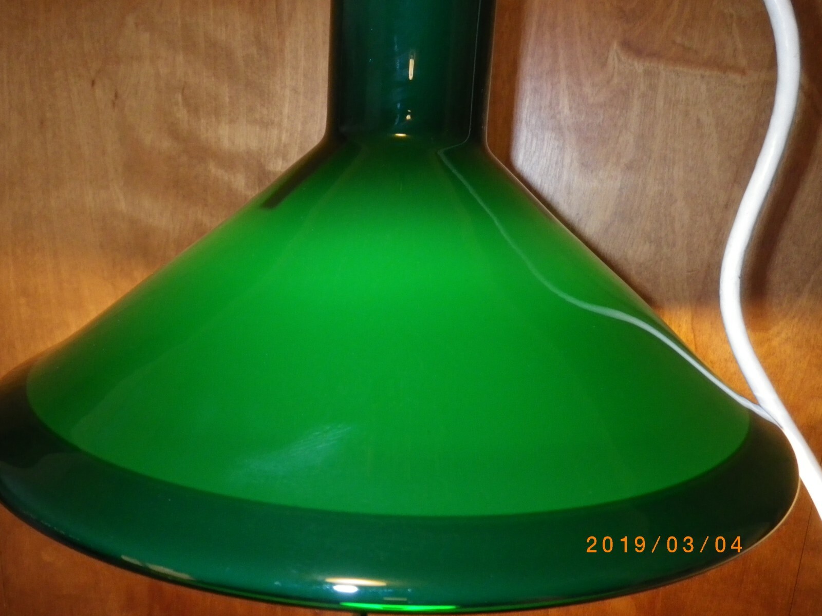 Old HOLMEGAARD Pendant Green GLASS Ceiling Danish LAMP Mid Century MICHAEL BANG