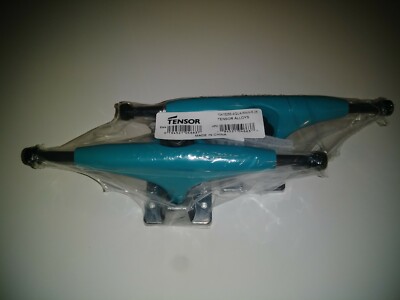 TENSOR TRUCKS ALLOYS PAIR AQUA RAW BASE 8'' 8 INCH 5.25 NEW 2X SKATEBOARD