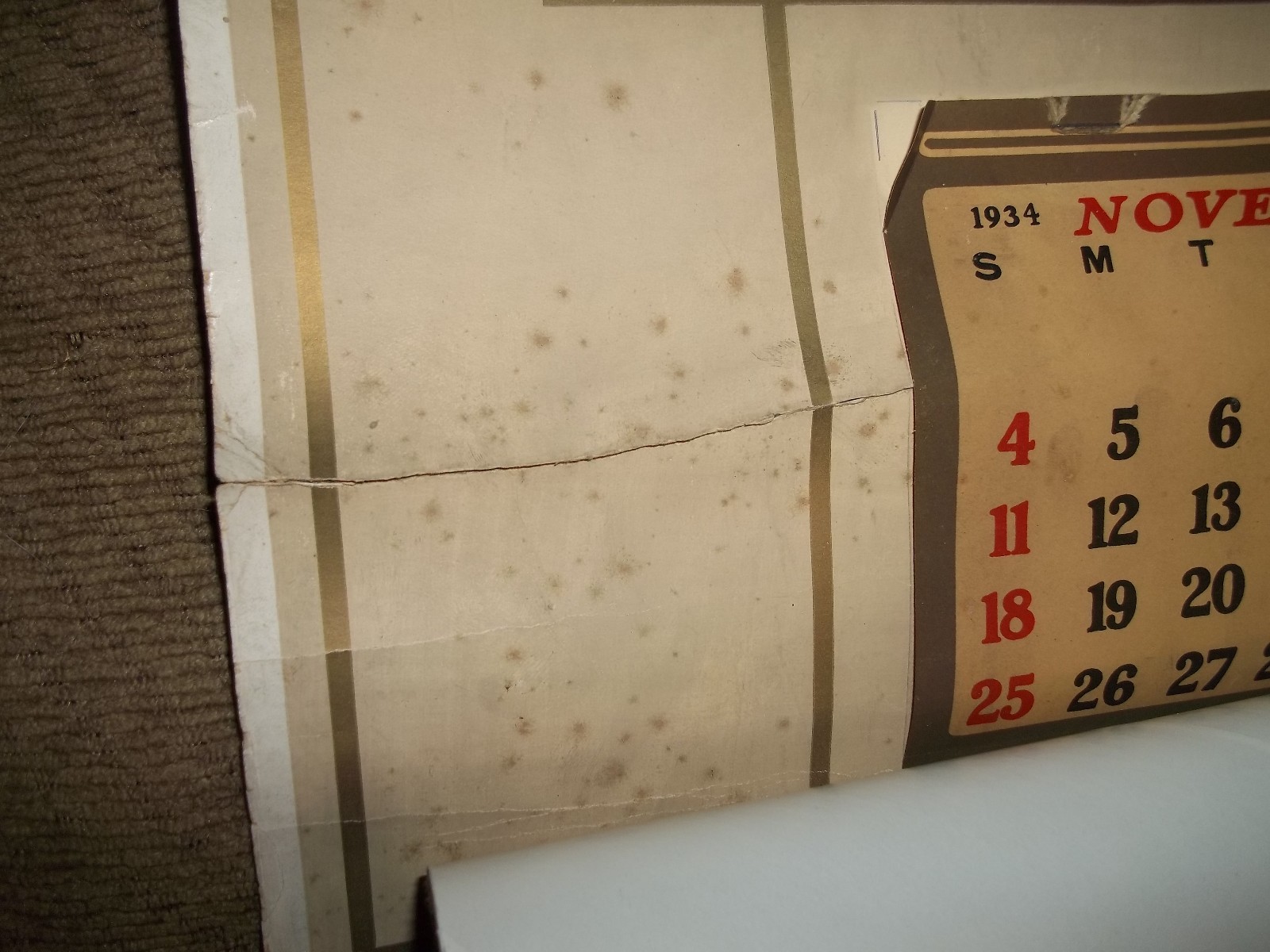 1934 December PENNSYLVANIA RAILROAD CALENDAR GRIF TELLER 