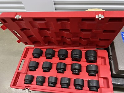 SUNEX TOOLS 5616 16 PCS 1'' DRIVE DEEP SAE IMPACT SOCKET SET