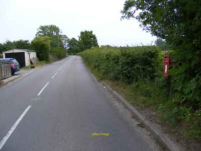 Photo 6x4 Debenham Road & Tollgate Cottage Postbox East End Looking towar c2011
