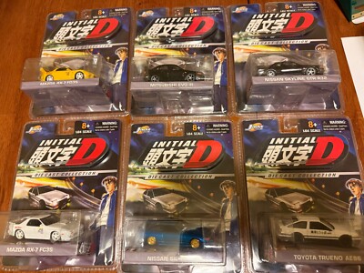 Jada Toys 1/64 Initial D diecast cars complete set of 6 brand new!