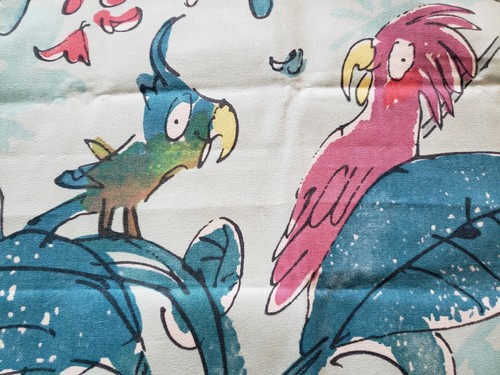 OSBORNE & LITTLE Fabric Remnant - COCKATOOS / ZAGOO - Kid's ANIMALS - 18x17 $190