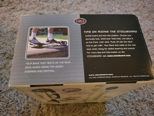 Stowboard Original Foldable Travel Commuter SkateboarD Out-of-Production&nbsp;NIB