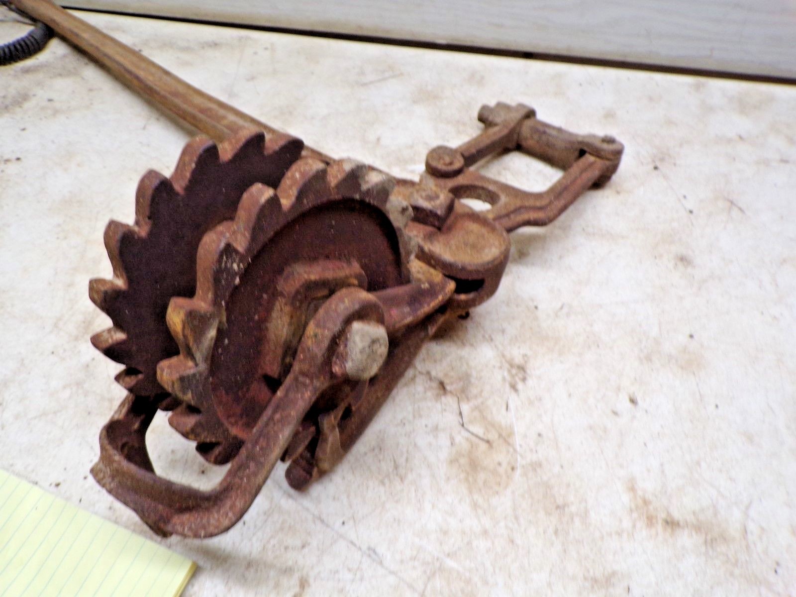 dated 1905 Dillon Cog Wheel Fence Stretcher Tool made in Sterling Illinois