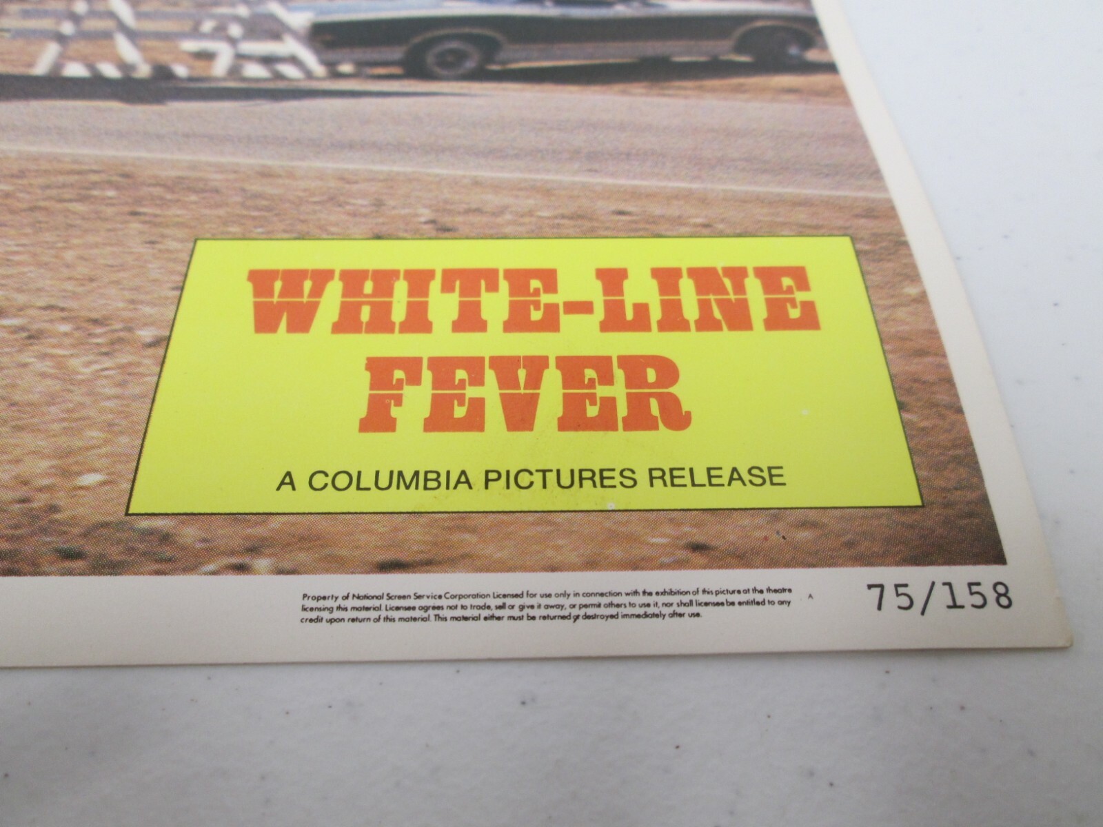 Vtg Original 1975 Lobby Card White Line Fever Slim Pickens Jan Michael Vincent 5