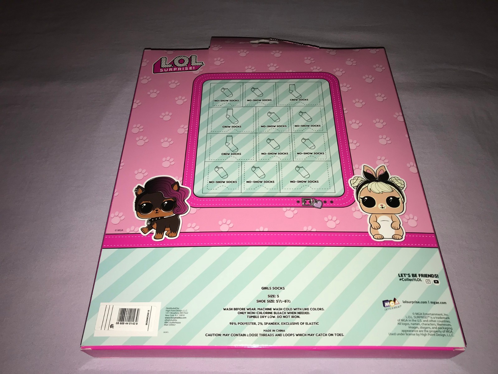 12 DAYS OF SOCKS LOL SURPRISE SIZE SMALL 5.5-8.5 **NEW**