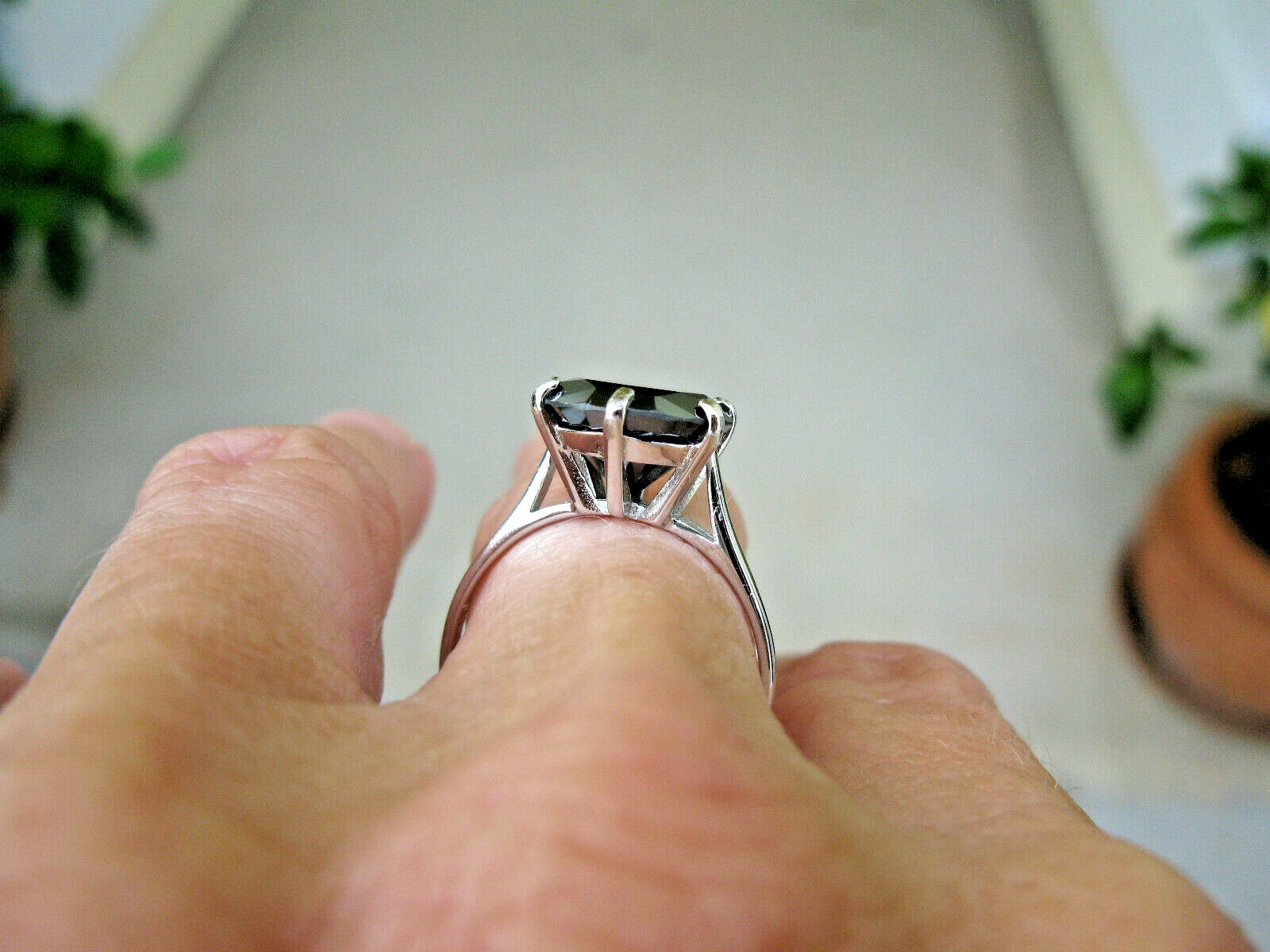 Pre-owned Real Black Diamonds Inc 5.0ct Real Black Diamond Ringappraisalfree Diamond Tester Sizes 4,5,6,7,8,9,10