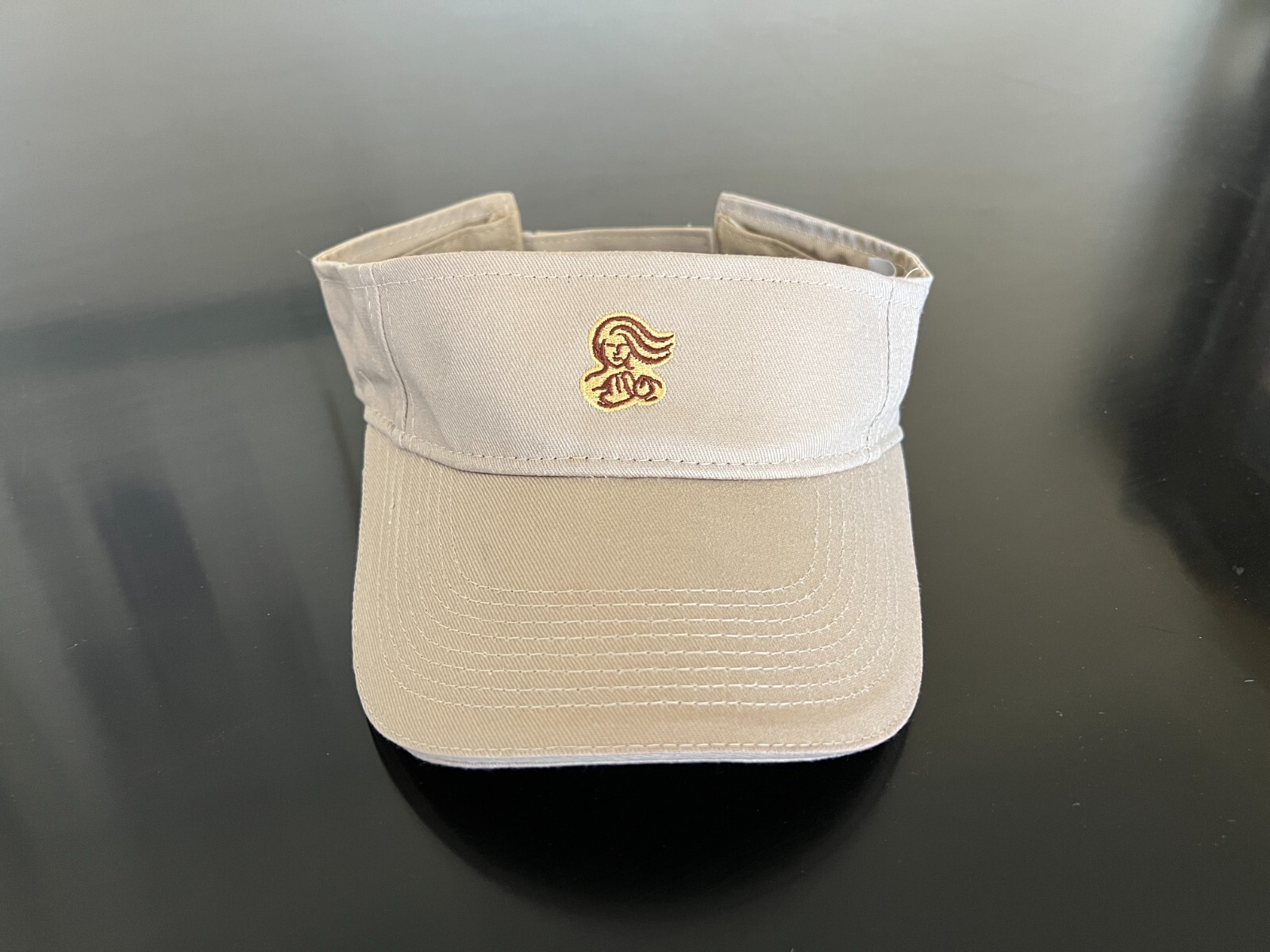 NEW Panera Bread Crew Employee Visor Hat Adjustable Embroidered Logo Beige