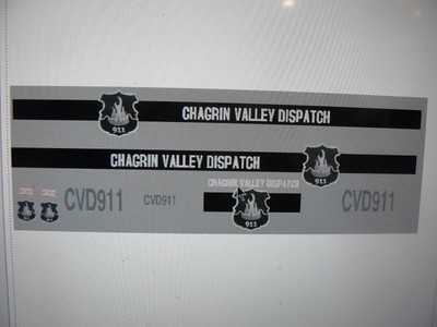 Chagrin Valley Dispatch Command Van Decals 1:64