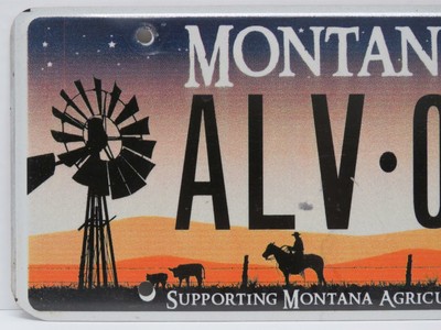 Montan License Plate Pair ALV-008 Supporting Montana Agriculture Specialty Plate