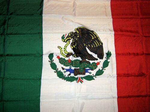 Large Mexican Flag 4ft X 6ft Clear Sharp Color smooth polyester GREAT QUALITY