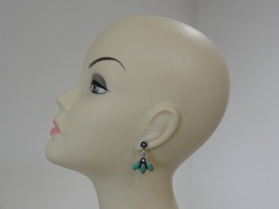 Running Bear Sterling Silver Rosette Concho Turquoise 1-3/8