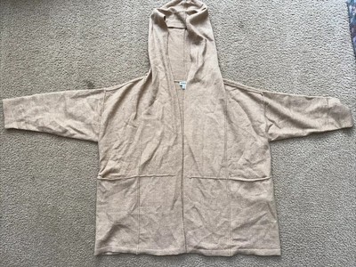 studio park x amy stran Hooded Cardigan Size Large In Color  camel  With Pockets