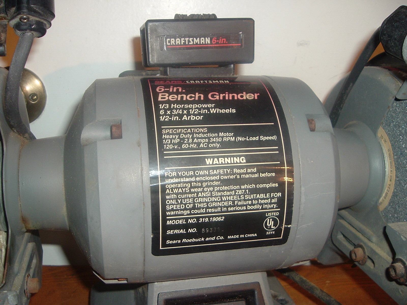 Free Ship Sears Craftsman 6 Bench Grinder Sharpener 1 3 Hp With 2 Lights Garden Buy Mall