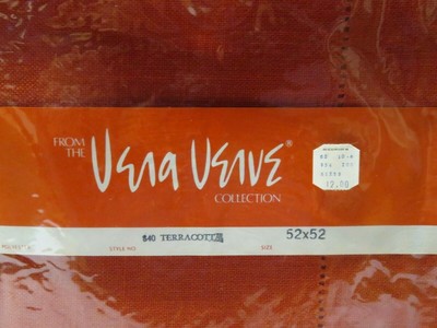 Vintage NEW NOS Vera Neumann Verve Hudson's Terracotta Tablecloth 52