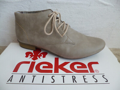 Rieker Lace-up Shoes Half Boots Ankle Boots Boots Gray