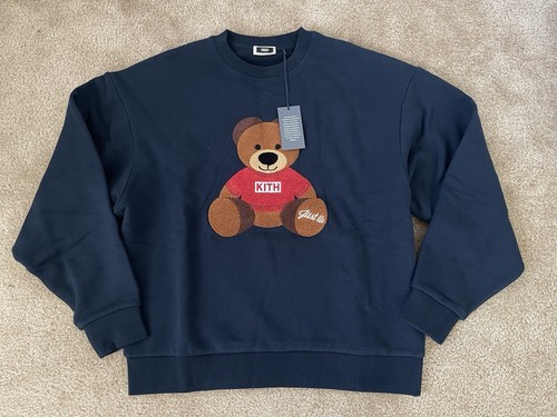 KITH Kithmas 2024 Teddy Nelson Crewneck Nocturnal blue Size