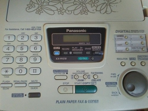 Panasonic KX-FP270 Plain Paper Fax Machine w/extra Roll Ink Film WORKS!