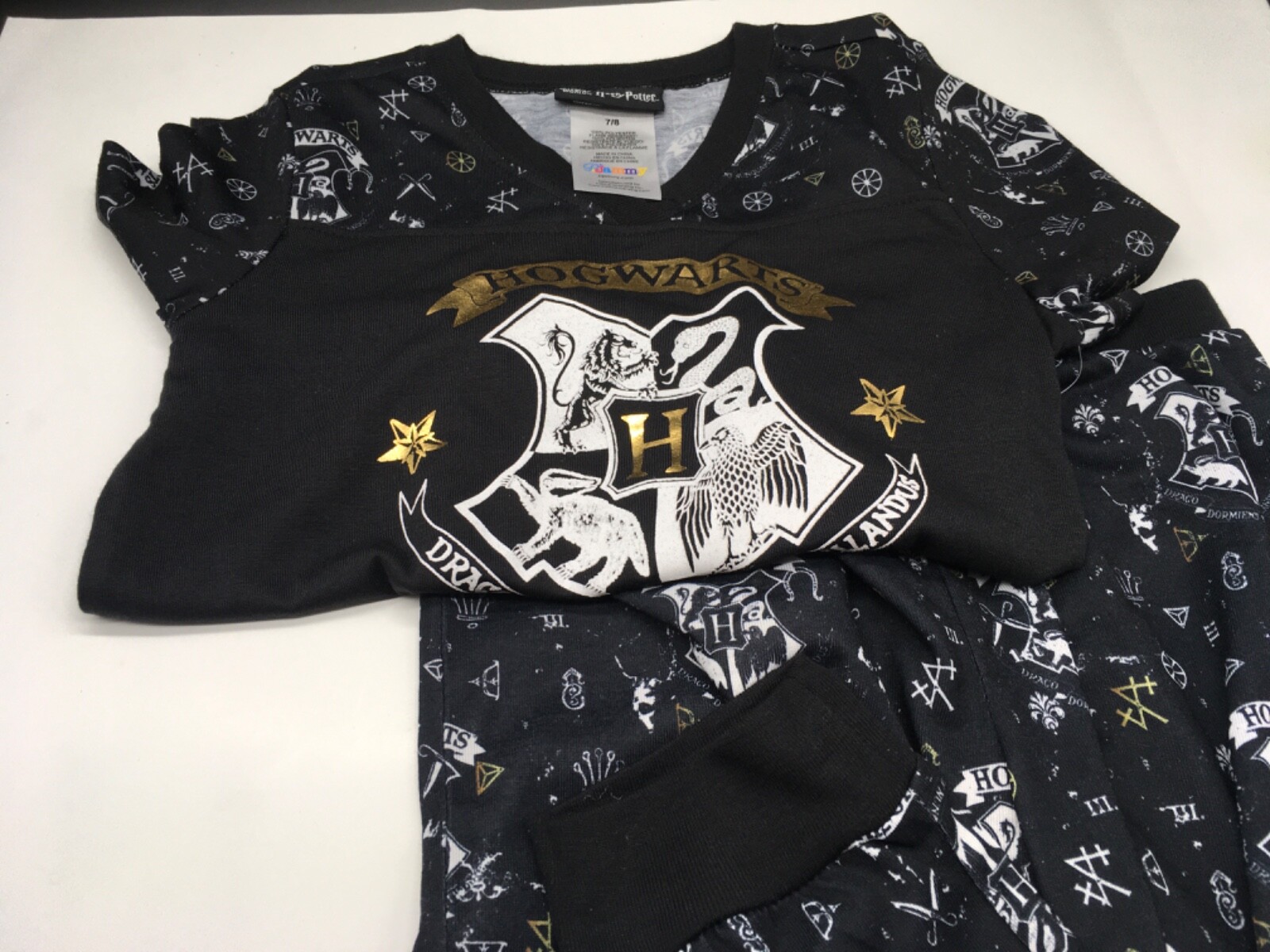 Harry Potter Hogwarts 2pc short sleeve pajamas youth 7–8