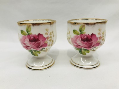New Royal Albert American Beauty Set Of 2 Egg Cup Bone China