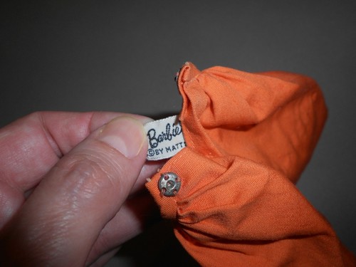 VINTAGE BARBIE FASHION PAK ORANGE GATHERED SKIRT 1962 CLOTHING