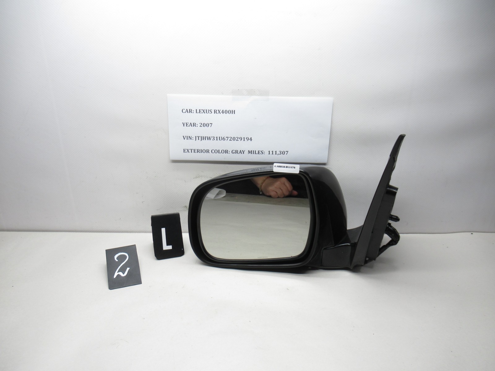 2006-2008 Lexus RX400 Left Side Mirror Housing OEM 87940-48230 Used