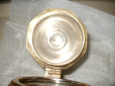 ANTIQUE BRASS TEAPOT ****STERLING SILVER LINED ****