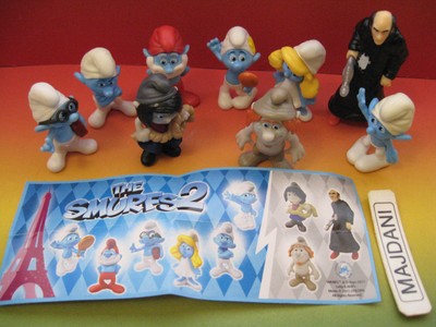 smurf kinder eggs