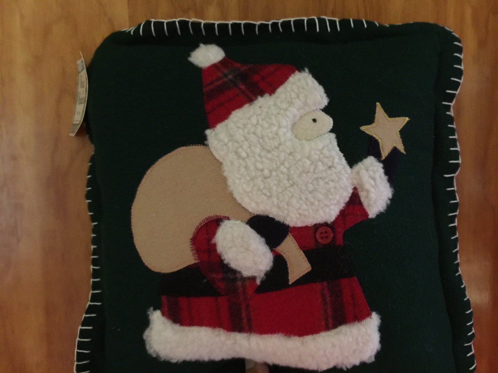 Wooly Wonders SANTA CLAUS & STAR Possible Dreams BRAND NEW Sheep Wool PILLOW #