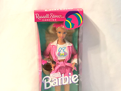 1995 Mattel Russell Stover Easter Special Edition Barbie #14956 New Damaged Box