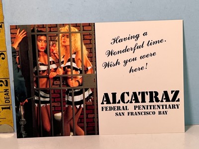 1990's Pinup Risque AD: ''Babes Behind Bars'' Alcatraz Hot Girls in Jail