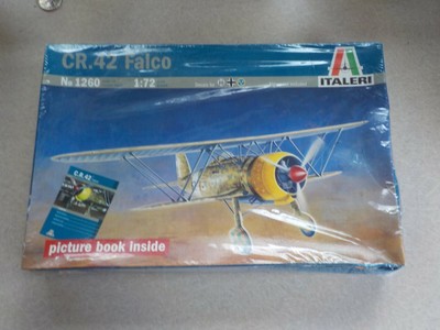 1/72 Italeri CR.42 Falco 1260 complete with reference book SEALED VTG