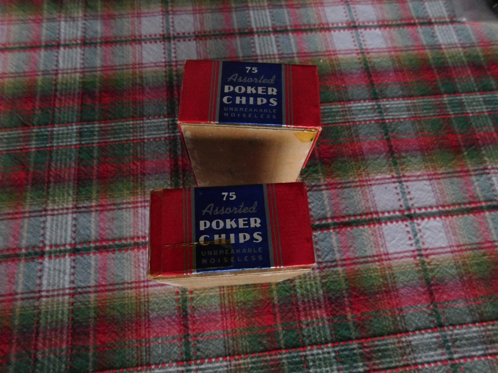 2 BOXES Vintage Playing Cards Poker Chips Dennison #41