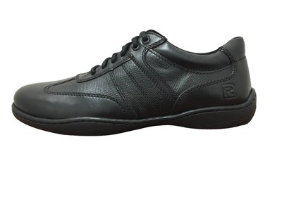 Rockport RLII T Toe Ox Black Leather/Reptile - 8.5