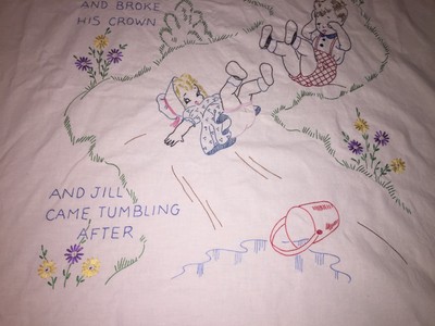 Vintage~HAND EMBROIDERED~38