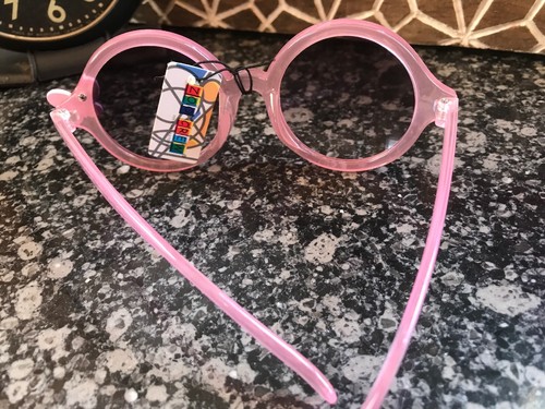 KIDS GIRLS PINK JOHN LENNON WITH BUTTERFLY ELEGANT RHINESTONE SUNGLASSES