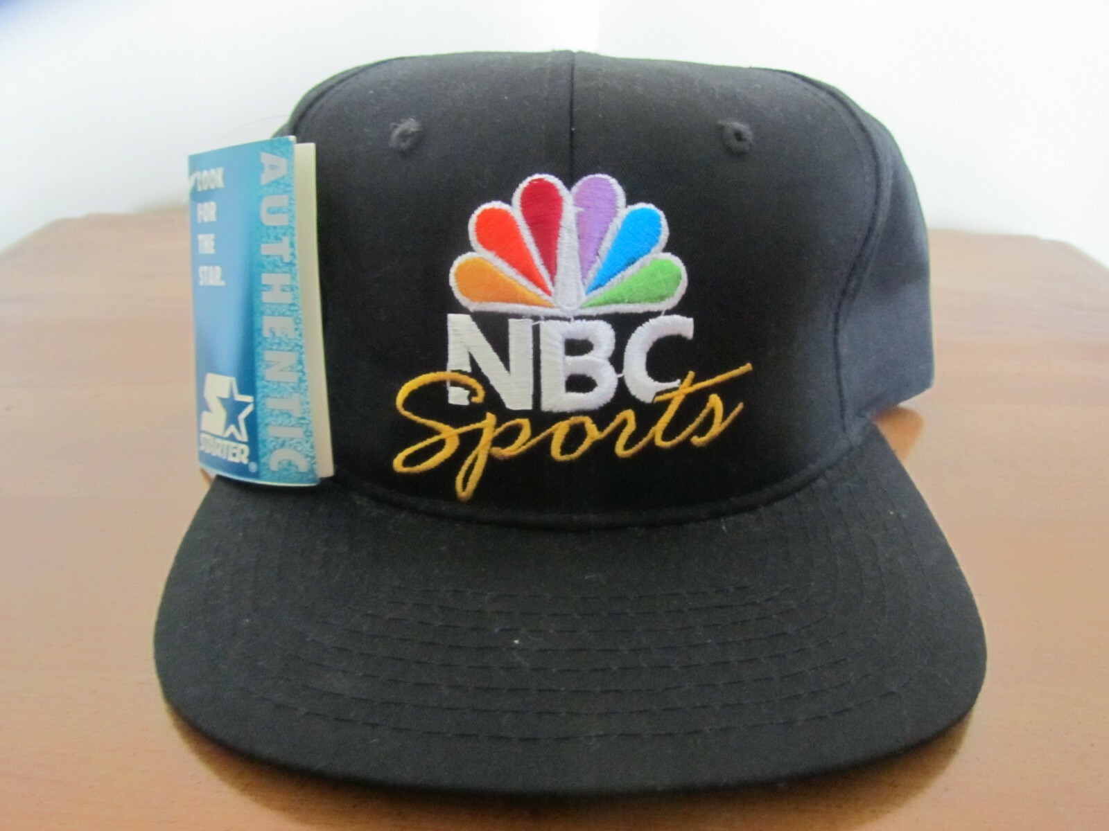 Vintage 1990's Starter NBC Sports Black Hat Cap NWT New with