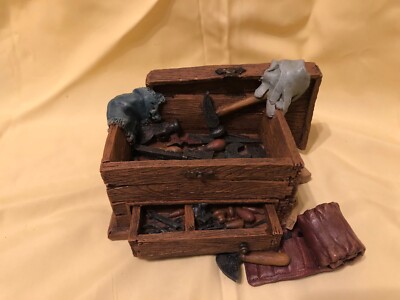 Men's trinket /jewelry box resin wooden tool chest 1998 popular imports    t