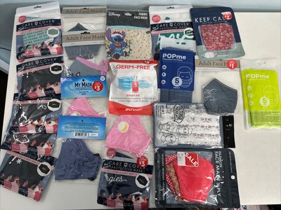 20 Packages Of Adult Face masks NEW Mix variety See pics Packaging Vary