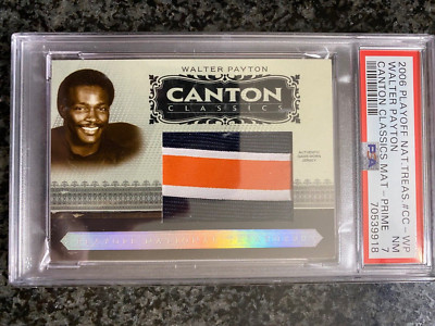 2006 National Treasures Walter Payton Canton Classics Game Worn 3 CLR Patch #/25