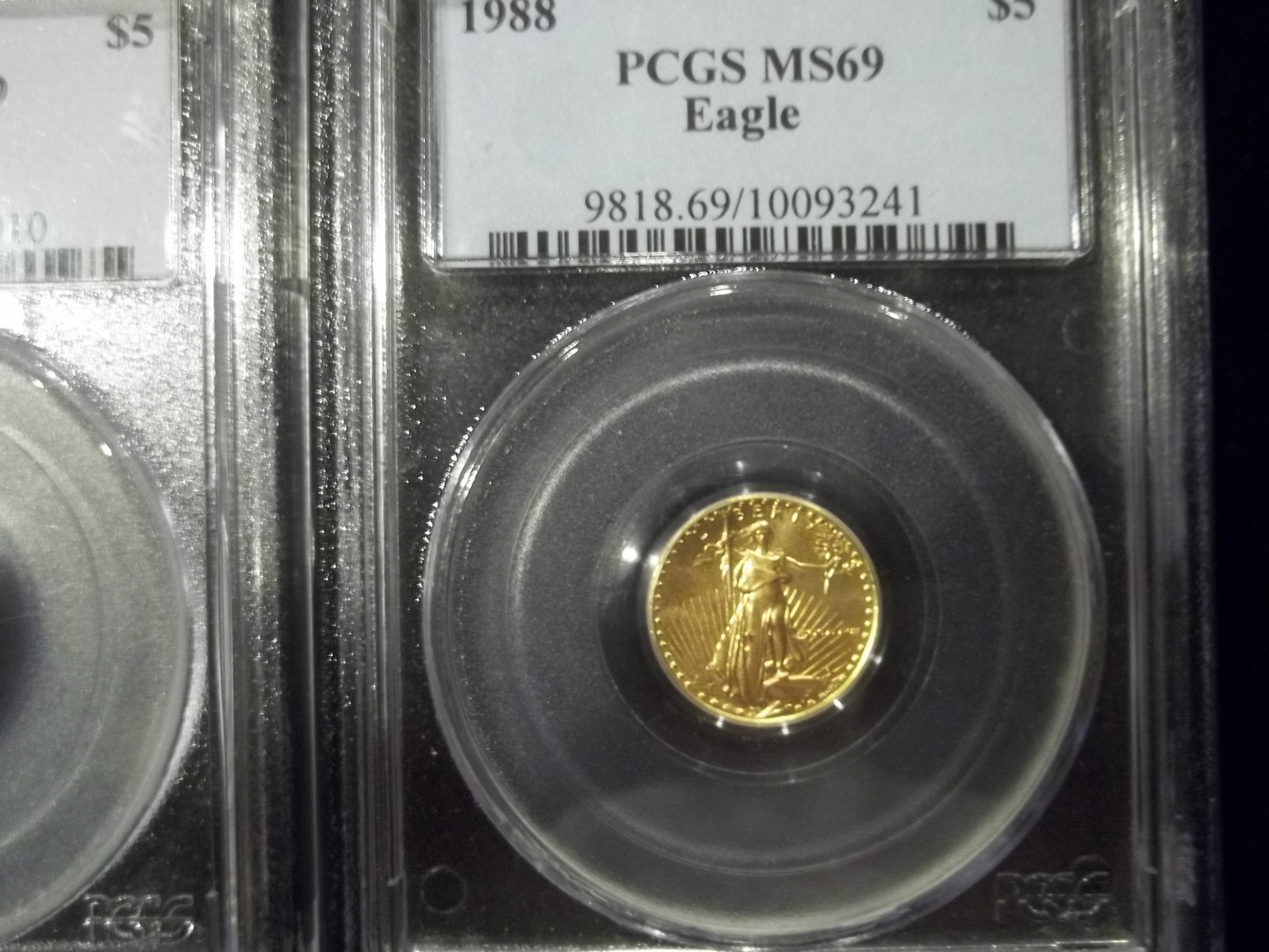 1986 - 1991 $5 American Gold Eagle 1/10 oz PCGS MS69 ROMAN NUMERAL SET
