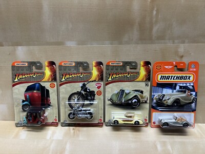 Matchbox Indiana Jones Lot 1936 Auburn Tangiers Tuk Tuk Ducati Scrambler Morgan