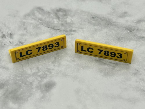 専用 サイン LEGO Parts (2) ~ Yellow Panel 1 x 4 x 1 Black 'LC 7893